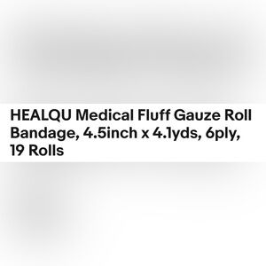 HEALQU Medical Fluff Gauze Roll Bandage